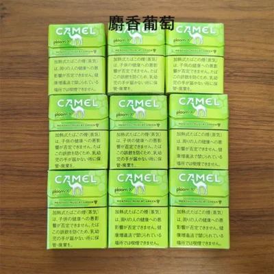 Menthol-Muscat-Gree2-1.webp 【Camel Menthol Muscat Green麝香葡萄】ploom x煙彈 日本加熱菸 駱駝香菸台灣 整條煙(10包)